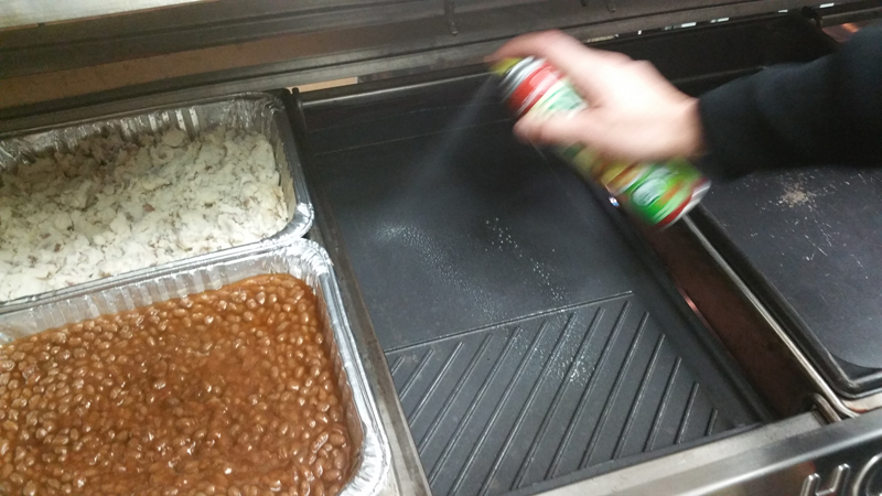 Spraying Griddle